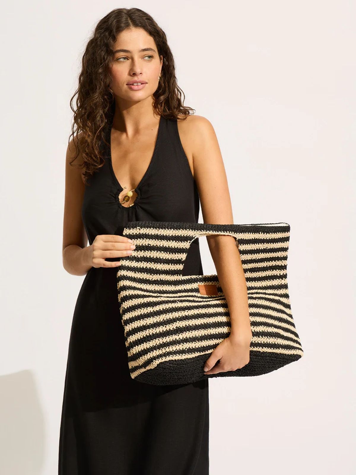 DODATEK PLAŻOWY SEAFOLLY RAFFIA STRIPE BASKET BAG 72131-BG TORBA