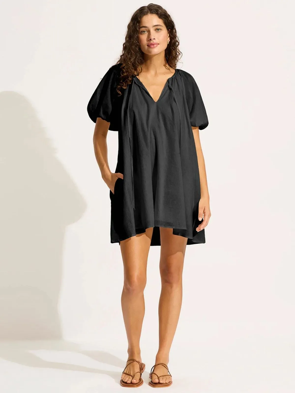 DODATEK PLAŻOWY SEAFOLLY BEACHEDIT 55415-DR SUKIENKA