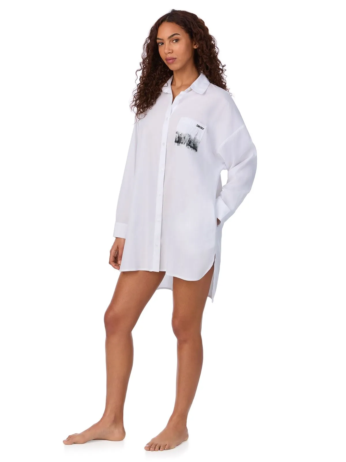 DODATEK PLAŻOWY DKNY YI30048 KOSZULA