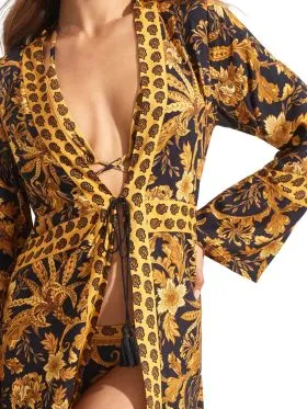 DODATEK PLAŻOWY SELMARK ACANTHUS BM297 KIMONO