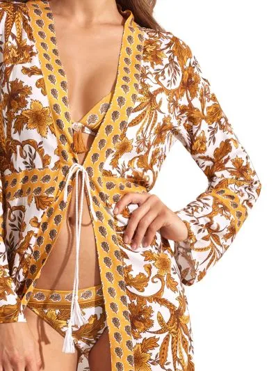 DODATEK PLAŻOWY SELMARK ACANTHUS BM297 KIMONO