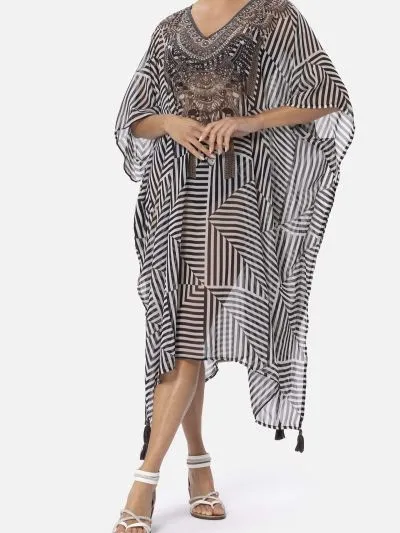 DODATEK PLAŻOWY MIRADONNA MI25-054 FUEGO PONCHO TUNIKA