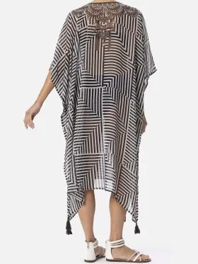 DODATEK PLAŻOWY MIRADONNA MI25-054 FUEGO PONCHO TUNIKA