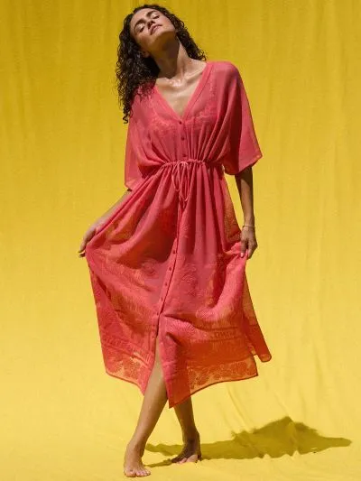 DODATEK PLAŻOWY WATERCULT W3345 COASTAL DAYDREAM SUKIENKA