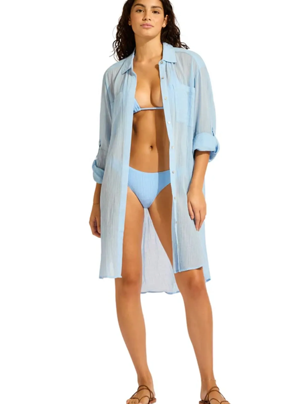 DODATEK PLAŻOWY SEAFOLLY BEACHEDIT 55536-CU KOSZULA