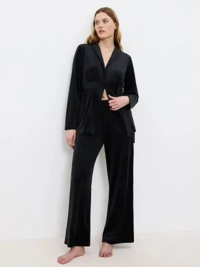 SPODNIE TRIUMPH SENSUAL VELOUR WIDE LEG TROUSERS 01