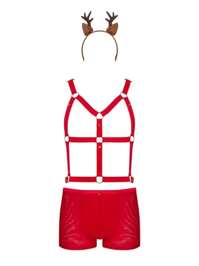 KOMPLET OBSESSIVE MR REINDY BOKSERKI,UPRZĄŻ, OPASKA