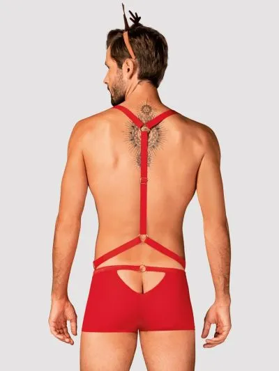 KOMPLET OBSESSIVE MR REINDY BOKSERKI,UPRZĄŻ, OPASKA