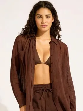 DODATEK PLAŻOWY SEAFOLLY BEACHEDIT 55428-TO KOSZULA