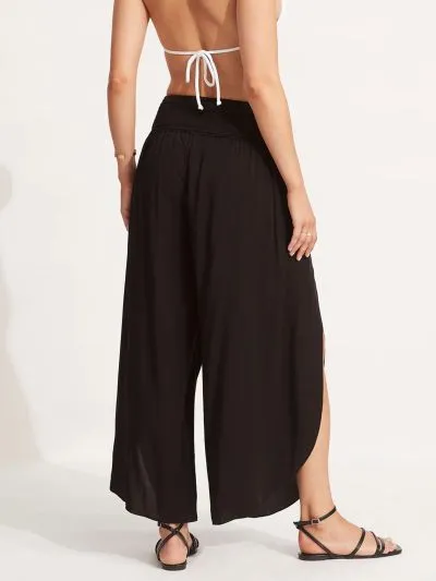 DODATEK PLAŻOWY SEAFOLLY SHIRRED WAIST WRAP PANT 53341-PA SPODNIE