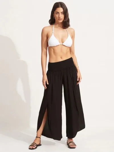 DODATEK PLAŻOWY SEAFOLLY SHIRRED WAIST WRAP PANT 53341-PA SPODNIE