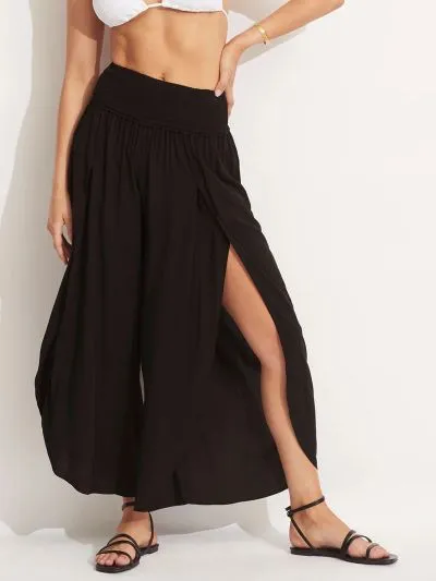 DODATEK PLAŻOWY SEAFOLLY SHIRRED WAIST WRAP PANT 53341-PA SPODNIE