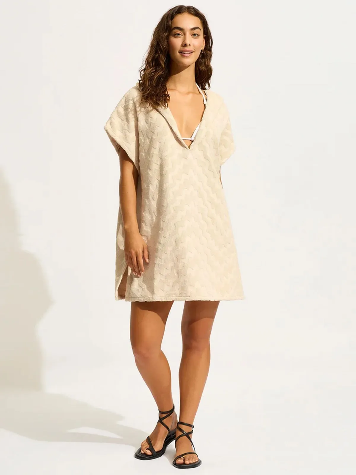 DODATEK PLAŻOWY SEAFOLLY FRINGE BENEFITS 72084-TL PONCHO