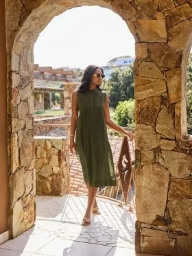 DODATEK PLAŻOWY MIRACLESUIT PLEATED BEACH DRESS 6566014 SUKIENKA