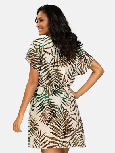 DODATEK PLAŻOWY FEBA F218 925 GREEN TROPICS TUNIKA L/XL
