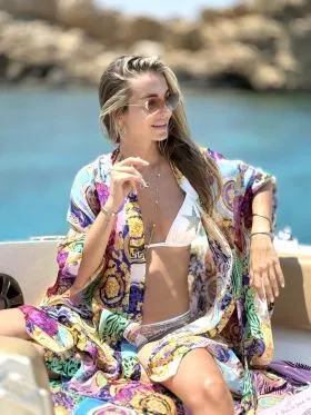 DODATEK PLAŻOWY PAREO&JULIET MILAN CLASSIC SHORT CHIFFON TUNIKA