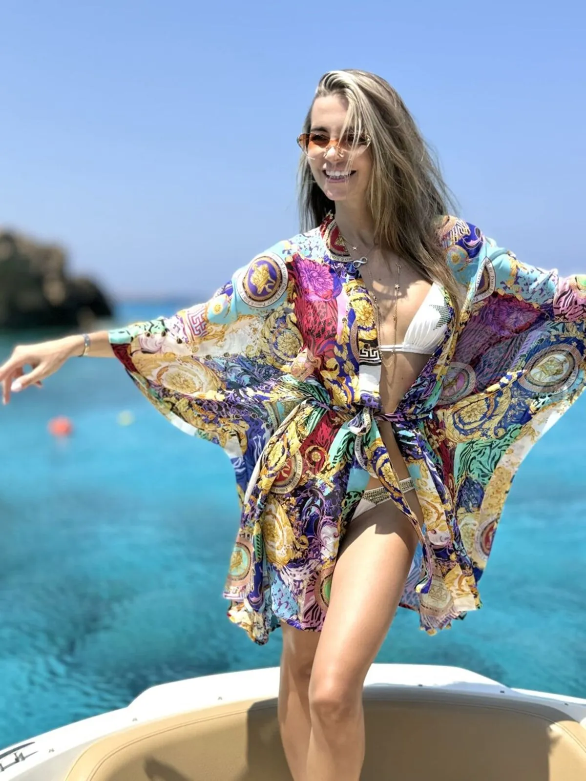 DODATEK PLAŻOWY PAREO&JULIET MILAN CLASSIC SHORT CHIFFON TUNIKA