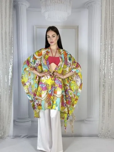 DODATEK PLAŻOWY PAREO&JULIET JAMAICA CLASSIC SHORT CHIFFON TUNIKA