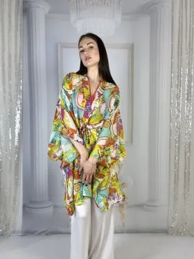 DODATEK PLAŻOWY PAREO&JULIET JAMAICA CLASSIC SHORT CHIFFON TUNIKA