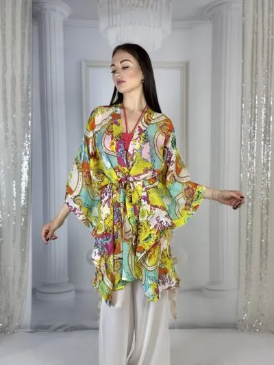 DODATEK PLAŻOWY PAREO&JULIET JAMAICA CLASSIC SHORT CHIFFON TUNIKA