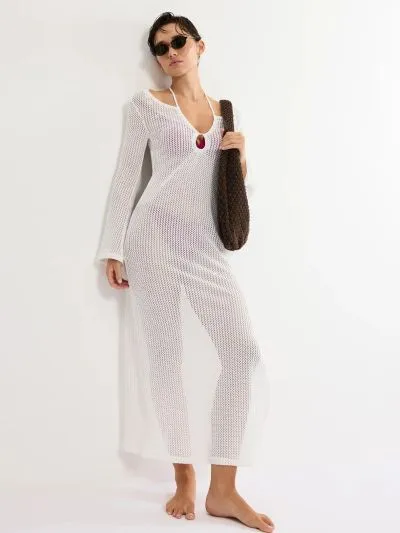 DODATEK PLAŻOWY TRIUMPH BEACH MYWEAR CROCHET LONG DRESS LSL SUKIENKA