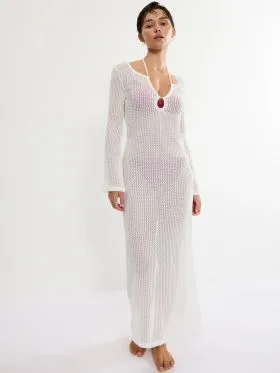 DODATEK PLAŻOWY TRIUMPH BEACH MYWEAR CROCHET LONG DRESS LSL SUKIENKA