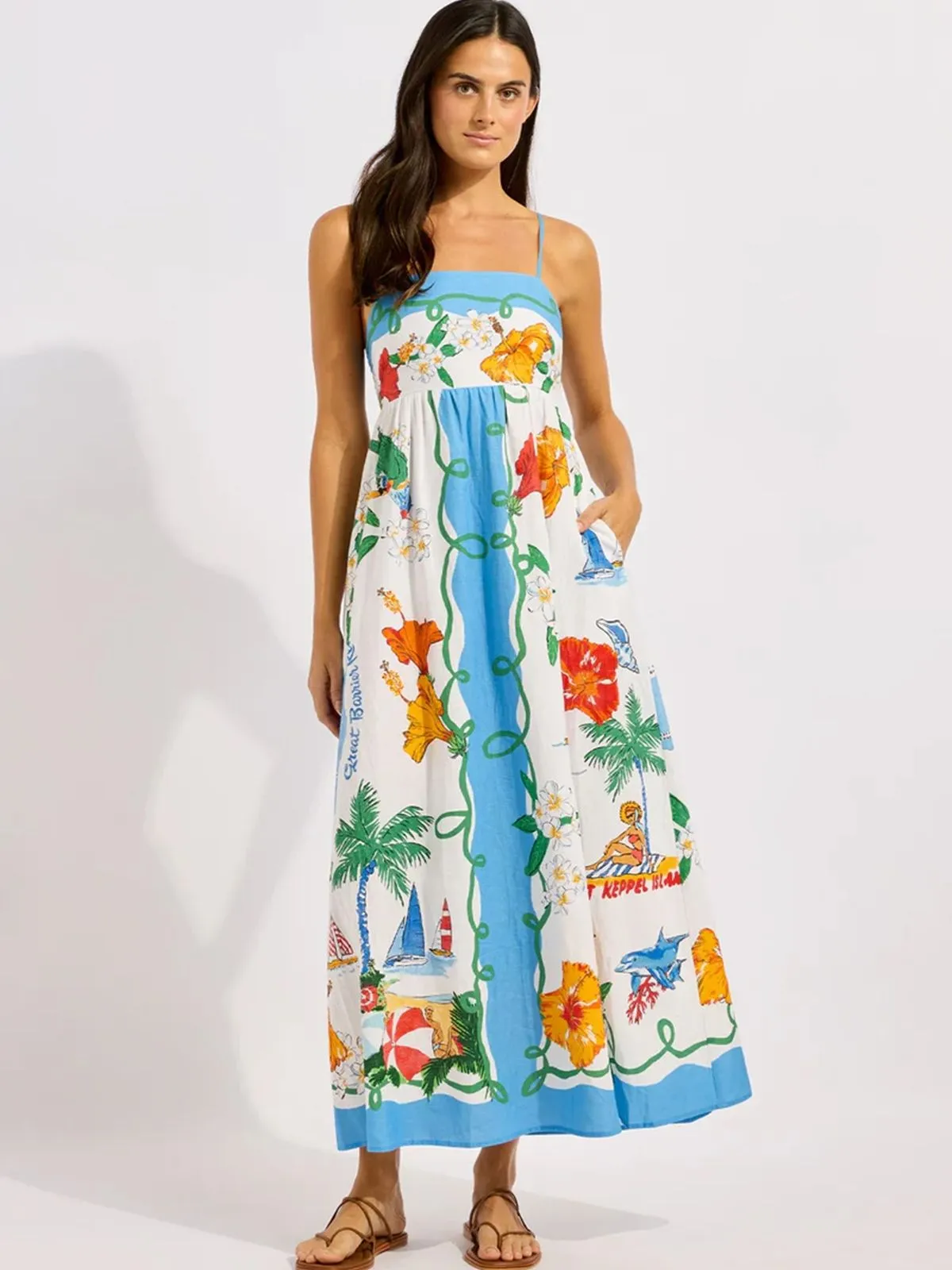 DODATEK PLAŻOWY SEAFOLLY VIVA VACATION 55673-DR SUKIENKA