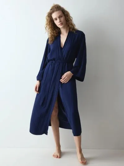 SZLAFROK TRIUMPH AMOURETTE JACQUARD LONG ROBE