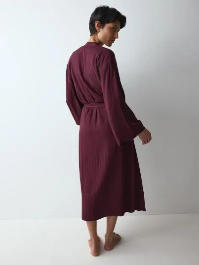SZLAFROK TRIUMPH AMOURETTE JACQUARD LONG ROBE