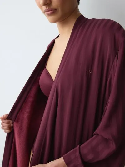 SZLAFROK TRIUMPH AMOURETTE JACQUARD LONG ROBE