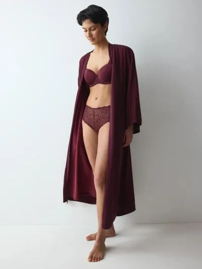 SZLAFROK TRIUMPH AMOURETTE JACQUARD LONG ROBE