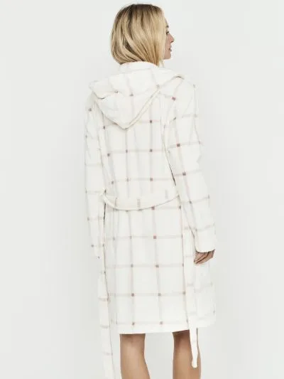 SZLAFROK SELMARK CHECKED LONG ROBE PC273